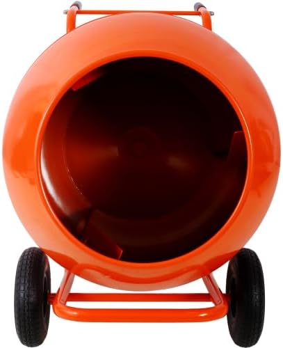 8 Cu. Ft. Electric Cement Mixer, Wheel Barrow Portable Concrete Mixer Machine, Horizontal Cement Mixing Tools for Stucco, 224L 115V-60HZ