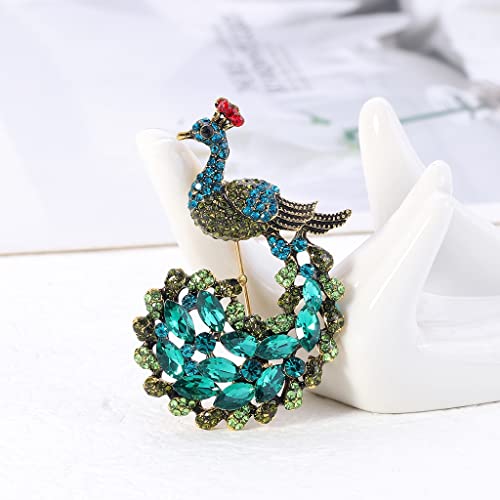 Brooche de paon rétro à offrir pour célébrer un anniversaire