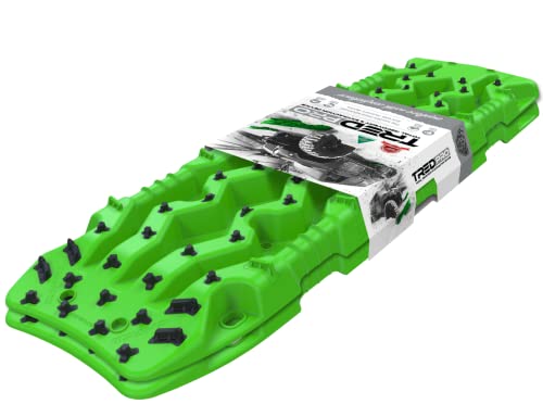 TRED PRO TREDPROGR Recovery Boards Traction Tracks with Teeth, EXOTRED Composite Construction SIPE-LOCK Grip Profile. Ideal for unstocking your 4x4 vehicle – Green / Black