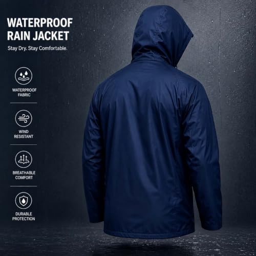 Image of Lymio Raincoat for Men | Waterproof Rain Suit with Hood | Thick Polyester, Leak Proof, Top & Pant Set | Windproof Men's Rain Coat for Bike Riding, Outdoor & Travel (Raincoat group-4)