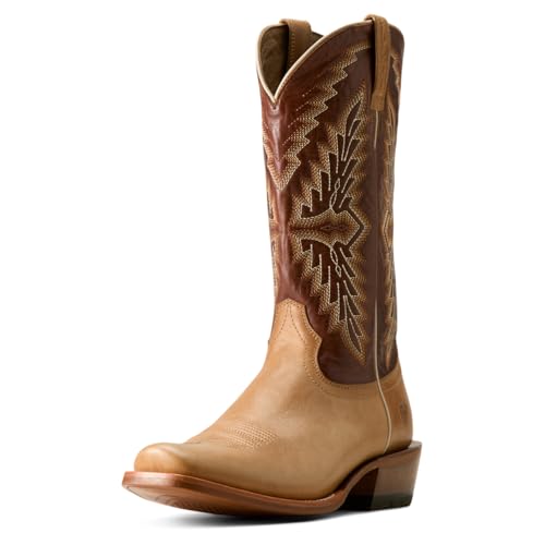 Ariat Men's Futurity Showman Cowboy Boot, Flaxen Tan/Enduring Chocolate, 10.5