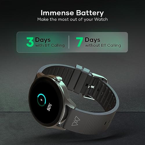 Image of Wings Platinum Smartwatch with 1.39 inch HD IPS Display 110+ Workout Modes, 200+ Watchface, powerful 260mah Battery, 7 Days Battery Life, advanced Bt 5.3 Calling 24 /7 Health Monitoring, Ai Voice Assistant