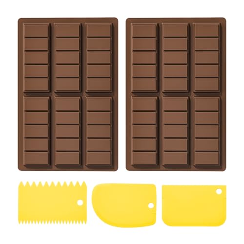 Stampi Per Cioccolato Da 2 Pezzi E Raschietti In Plastica Da 3 Pezzi, Stampi Da Forno Fai-Da-Te, Stampi In Silicone, Stampi Da Cucina, Accessori Da Cucina