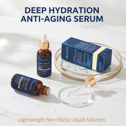 Olavita Liquid Solution Anti Aging Serum,Olavita Tri-lift Peptide Complex Cream, Advanced Vitamin C & E Hydrating & Firming Facial Serum with Collagen Support,Smoothes Wrinkles and Fine Lines,2Pack — view 2