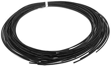 Ratio 2:1 Black Polyolefin 2mm Dia Heat Shrink Shrinkable Tube 3.3Ft 31 Pcs