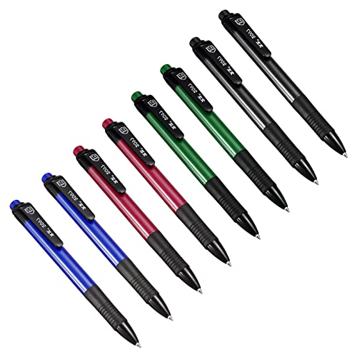 PATIKIL Retractable BallPoint Pens, 24 Pack Fine Point 0.7mm Blue Ink Writing Journaling Pen for Home Office, Multicolored