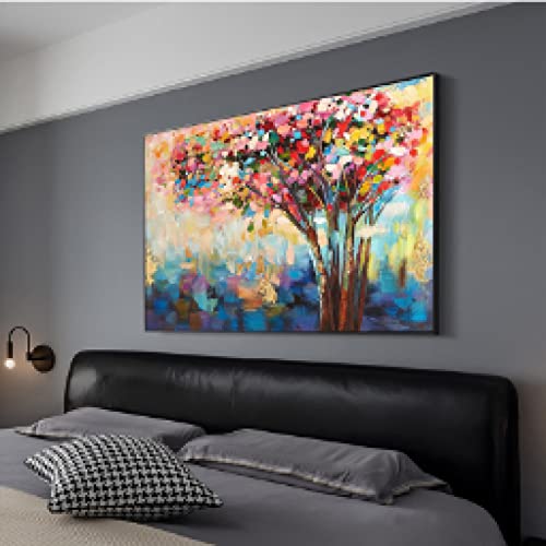 Affiches et impressions arbre art coloré pour décoration murale de salon moderne