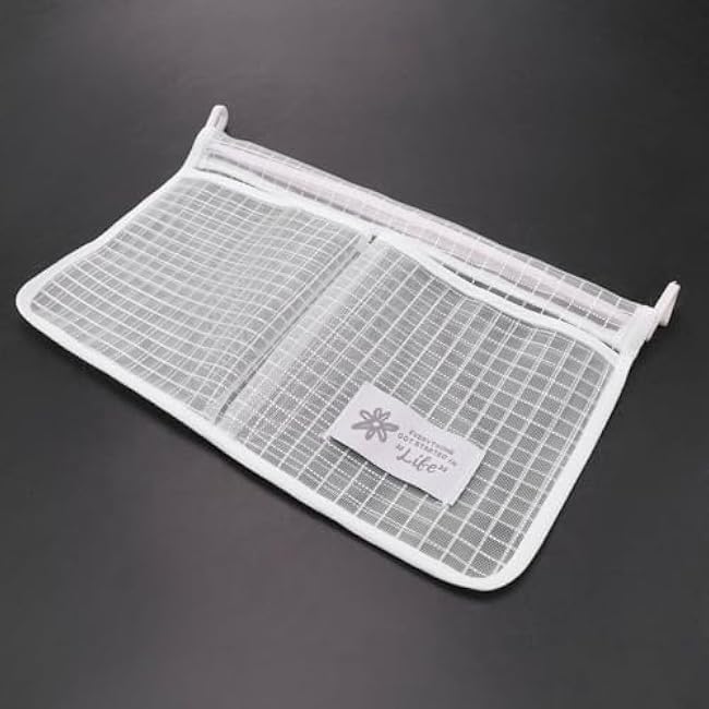 Refrigerator Door Organizer Set Fridge Hanging Mesh Bag for Kitchen Storage Bag Household Sundries Sorting Bag (White)