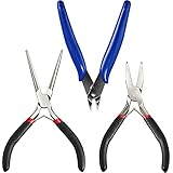 3 Pieces Metal DIY Model Tool Sets Include 1 Pieces Nozzle Pliers 1 Pieces Flat Nose Pliers 1 Pieces Needle Nose Pliers for 3D Metal Jigsaw Puzzles Assembly