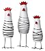 Greencherry Wood Cute Chicken Chook Carving Figurines for Home Decor Pack of 3 Pcs