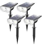 Luces Solares Led Exterior Jardin Colores Pack 4 Focos Solares Para Exterior FIFlying - RGB, IP67, Resistente Al Agua, Para Jardín O Entrada Resistencia Agua IP67