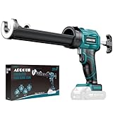 APROTII Electric Caulking Gun Compatible with Makita Battery, Cordless Caulk Gun w/ 4 Adjustable Speeds, LED Light, Drip-Free Adhesive 10OZ Caulk Gun for Filling, Sealing (No Battery) (10 oz)