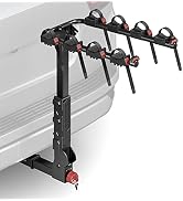 BougeRV Lockable Bike Rack Hitch for Car, 2/3/4 Bike Hitch Carrier for SUV, Truck, Foldable, Tilt...