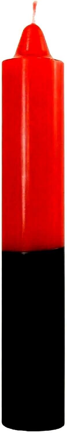 6 PCS Jumbo Candles RED/Black 9" X 1.50" for Rituals & Spells