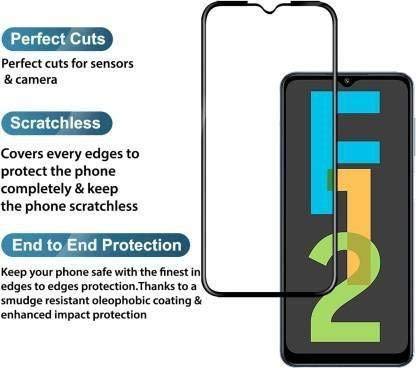 Image of DD SON (Black Premium Full Edge to Edge Screen Coverage Tempered Glass Screen Protector for Samsung Galaxy F12 / M12 / Samsung Galaxy A12 (2021) -Edge to Edge Full Screen Coverage
