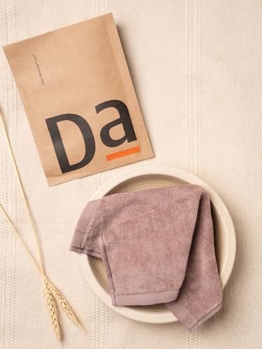 Image of DAMENSCH 100% Cotton Face Towel, Super Soft Gym for Workout, Ultra Absorbent Towel for Women, Quick Dry, Long Lasting Colours Face Towel Set-Dusty Pink III