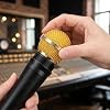 4pcs Microphone Mesh Grill: Metal Microphone Grille Replacement Microphone Grill Heads Color Compatible with SM58 #5