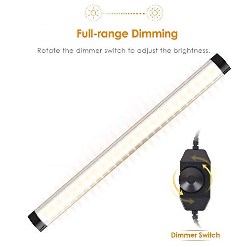 Under Cabinet LED Lighting - Albrillo Dimmable Under Counter Lights for Kitchen, 12W 900 Lumens, Daylight Nature White Shelf Lighting, Pack of 3