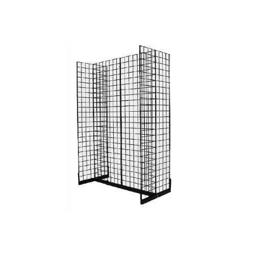 The Competitive Store Gondola Base for Gridwall with Levelers Black - Works with All Grid Panels