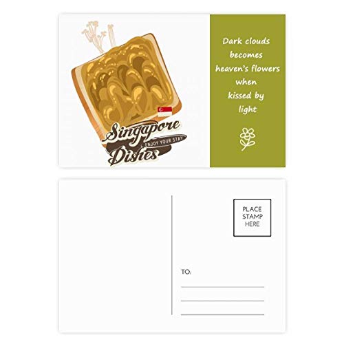 Cartes postales Kaya Toast Singapour poésie : le coffret cadeau 20 pièces pour amateurs de voyage