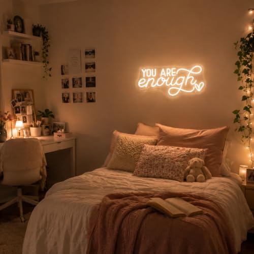 Image of You Are Enough Neon Sign Led Light Sign for Wall Decor