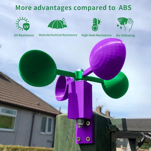 Image of ASA Filament 1.75mm, UV /Heat Resistant /Weather Resistant ASA 3D Printer Filament, Perfect for Printing Outdoor Functional Parts, Green Filament 1kg(2.2lbs) Spool