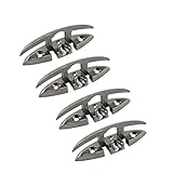 spiegel metall weiß Produktspezifikation Klappschiene 4PCS 316 Edelstahl Folding Klampe Yacht 6 Zoll Spiegel-Polnisches Marine Boat Hardware rostfreier Stahl (Color : 6inch)