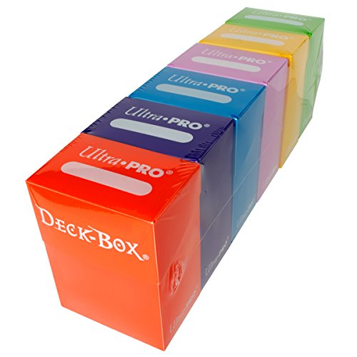 Ultra-Pro Deck Box, Set of 6 (Orange, Purple, Light...
