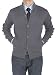 Luciano Natazzi Mens Cotton Mock Neck Ribbed Sleeve Cardigan Sweater Relaxed Fit