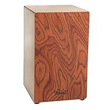 Pies de goma antideslizantes Remo World Percussion Cajón Dorado XE 11\" x 12\" x 19\" Abedul, Abachi Exótico CJ-6220-00-XE001