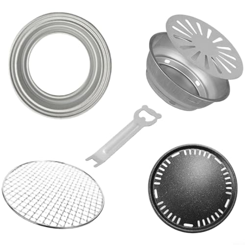 Sileduove Barbecue au charbon de bois avec table de feu, grille de cuisson et poêle à rôtir adapté à divers besoins de cuisine en plein air et assemblage facile