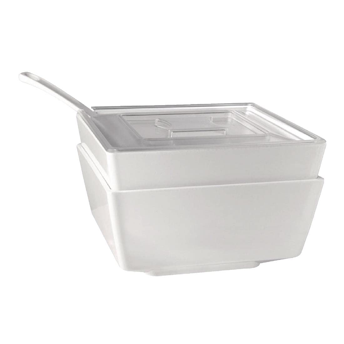 APS 83916 Schale FLOAT, 19 x 19 cm, Höhe 9,5 cm, Melamin, weiß