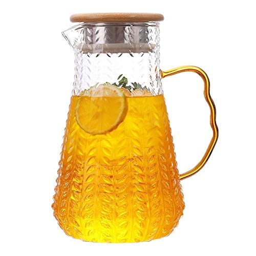 ZXY-NAN Ceramic Cold kettle teapot hot cold filter glass home juice bar tea steaming tea thicker section gift (Size : 1500ml) ZXY-NAN Ceramic Cold kettle teapot hot cold filter glass home juice bar tea steaming tea thicker section gift (Size : 1500ml)