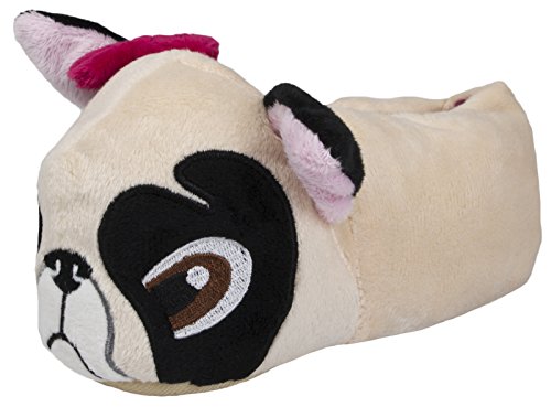 Lora Dora Girls Boys Novelty 3D Plush Slippers Pug Dog Jess 9 UK Child Lora Dora Girls Boys Novelty 3D Plush Slippers Pug Dog Jess 9 UK Child