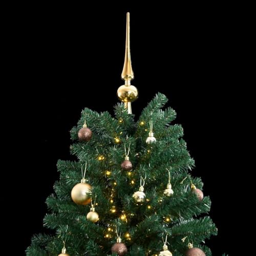 Árbol de Navidad artificial sin caída de hojas de 210 cm con luces LED listas para encender 3