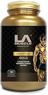 LA Muscle Norateen Gold (180 Tablets - 1 Pack) 100% Natural Extreme Muscle Gain Formula Weight Gain Pills Based Supplement Refined Over 20 Years Ultimate Mass Gain with Zero Oestrogen Build Up