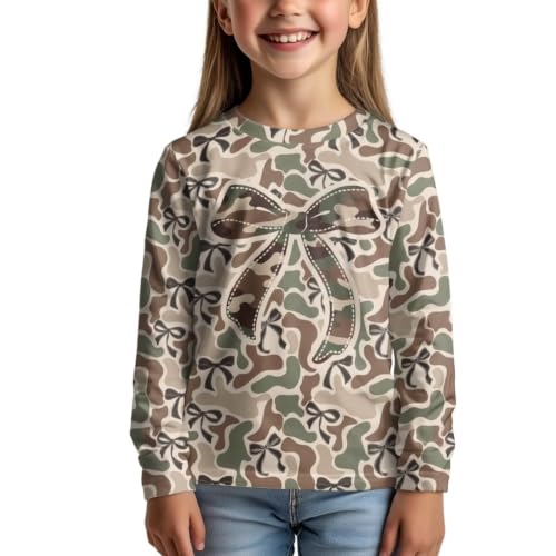 Image of WELLFLYHOM Long Sleeve T-Shirt for Boys Girls 3-16 Years Old Tee Tops Crewneck Pullover Shirts Fall Outfits