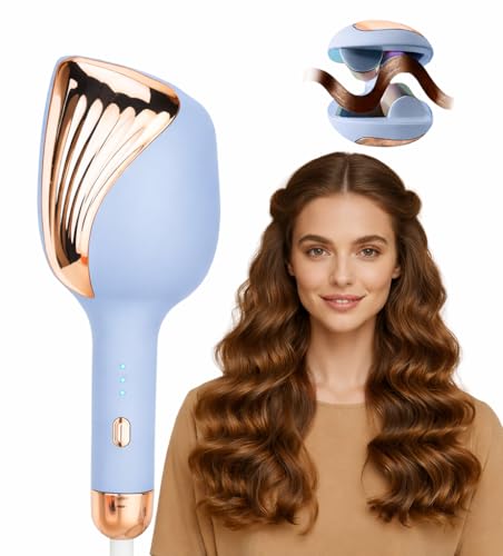 Image of Hair Curler Machine for Women | Automatic Hair Curler with 3 Temperature Settings | Curling Iron for Easy Beach Waves & Curls | Ceramic Coating Hair Styling Tool | Anti-Scald Curler Machine with 360 Swivel Cord