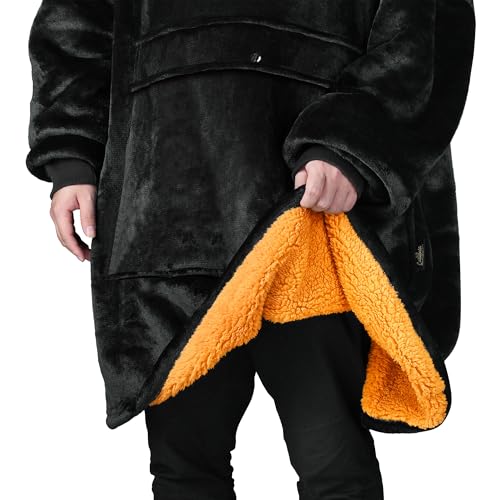 Image of Catalonia Oversized Hoodie Blanket Sweatshirt, Comfortable Sherpa Giant Pullover with Large Front Pocket for Adults Men Women Teenagers Wife Girlfriend