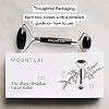 Mount Lai Warming Black Obsidian Facial Roller The Stone of Clarity, Detoxifying Face Roller Tool for Purified Skin, Relaxation & Improved Circulation, Facial Massager Tool for Self-Care Ritual