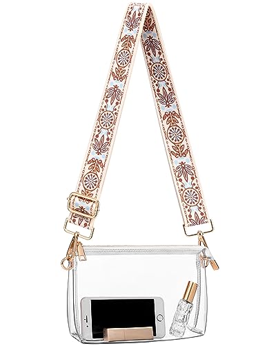 Image of Clear Purse for Women - Stadium Approved Crossbody Bag, Small Stadium Bag for Concerts & Sports Events
