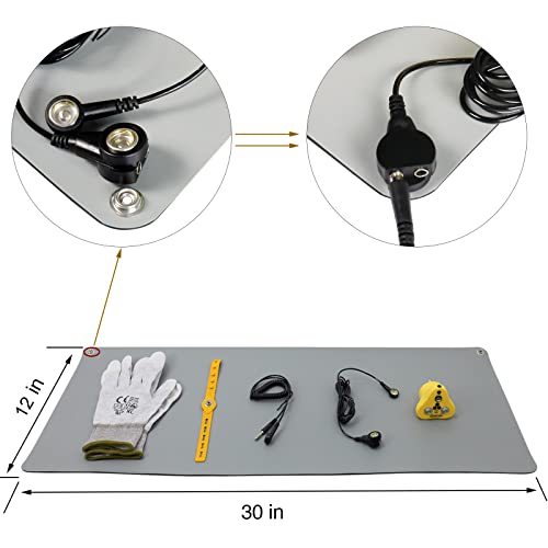 Aidacom Tapete de borracha ESD de 76 x 30 cm, almofada antiestática para PC Building Electronic Devi