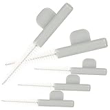 HAPINARY 5pcs Cleaning Brush Cleaner Tools Straw Clearner Hearing Tube Cleaning Tool Hearing Amplifier Cleaning Brush Hear Aid Dust Remover Handheld Plastic Cleaning Kit