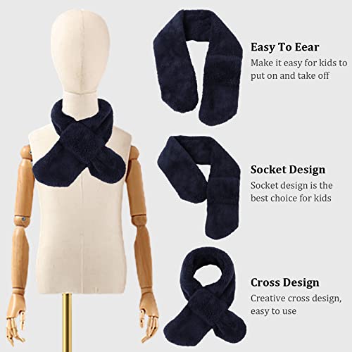 Image of JANGANNSA Fleece Kids Scarf - Warm Winter & Autumn Neck Warmer for Boys & Girls 1-6Y