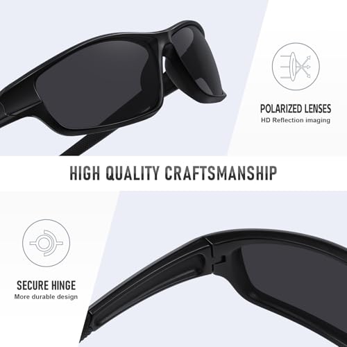 Polarized Sports Sunglasses for Men Women Driving Cycling Fishing Wrap Around Sun Glasses UV400 Protection4