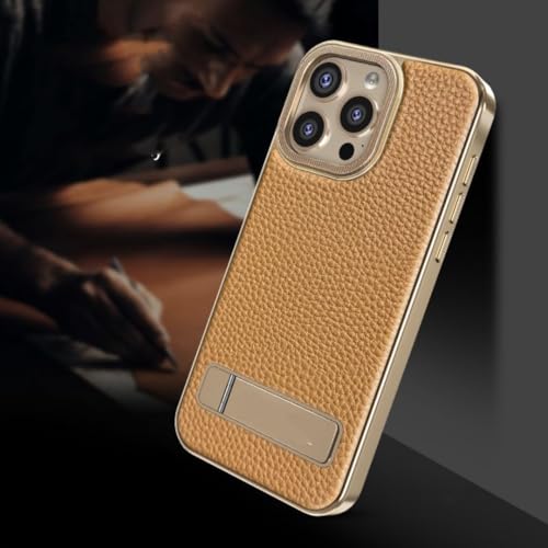 Protection iPhone 16 Pro cuir marron pour actif urbain