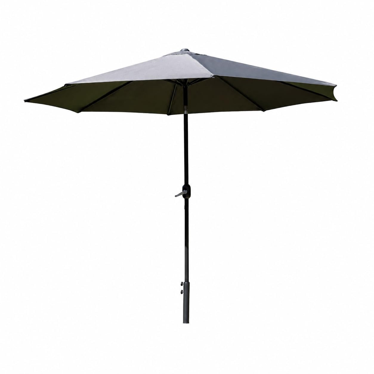Signature Homes and Gardens SH&G 2.5m Large Garden Parasol | Steel Frame with Crank & Tilt Mechanism | UV50+ Outdoor Sun Shade Umbrella for Patio & Decking | Dark Grey — image 1