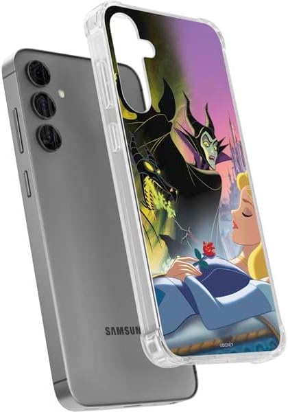 Skinit Clear Phone Case Compatible with Galaxy S24 Plus - Officially Licensed Disney Villains Sleeping Beauty and Maleficent Art Design