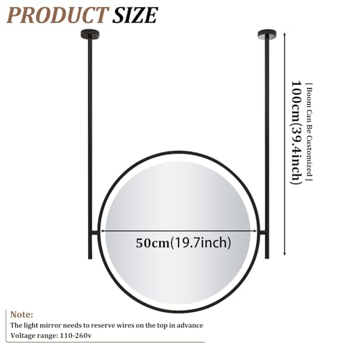 Miroir suspendu LED pour manquer d'espace et de lumière de maquillage - 3