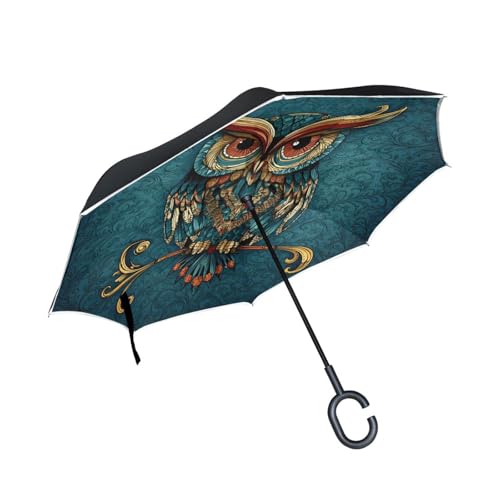 Parapluie inversé ALAZA style bohème pour rester au sec en voiture